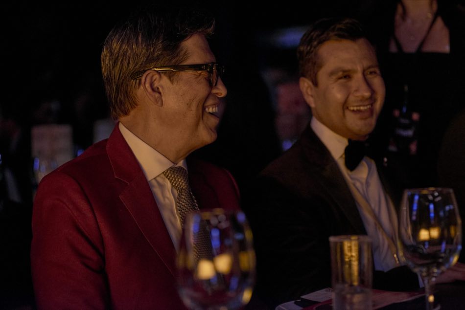 Diego Plaza y Raúl Ferráez en una cena de gala.