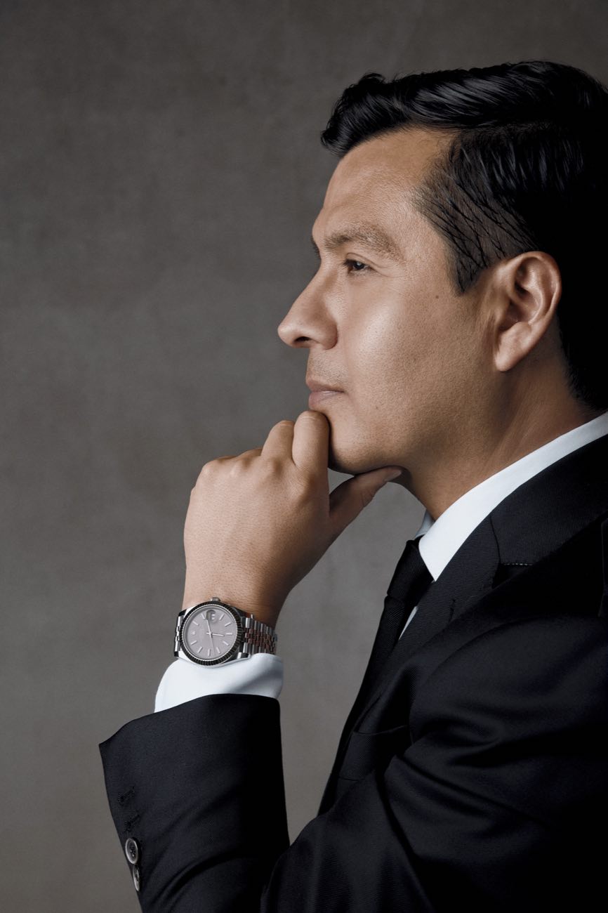 Retrato de perfil de Diego Plaza.